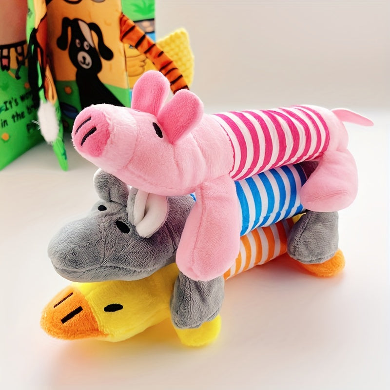 Adorable Pet Squeaky Plush Toy - Durable Chew Toy For Dental Health Soft