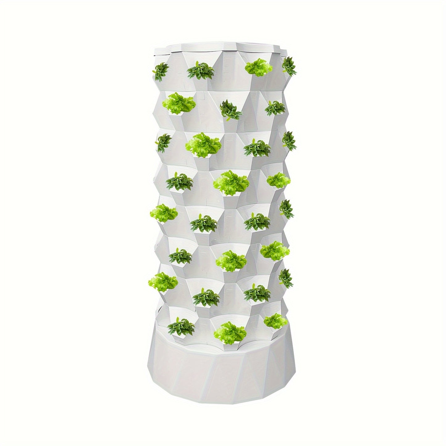 60-Slot Vegetable Tower - Hydroponic Growing System with 12 Layer Outdoor Aquaponic Planting Solution for Tomatoes, Lettuce, and More