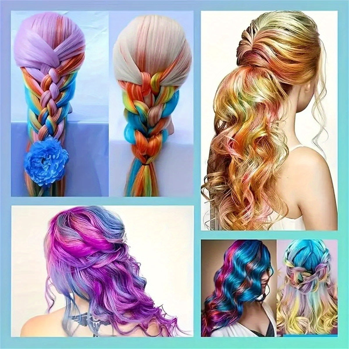 10 Color Hair Chalk Comb, Y2K Hair Chalk Comb, Temporary Washable Hair Color Dye For Birthday Halloween Christmas