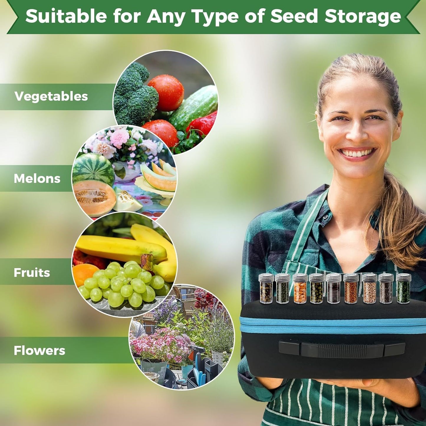 114-Slot Garden Seed Organizer Kit with Funnel & Curved Tweezers - Durable, Waterproof & Portable Storage Solution