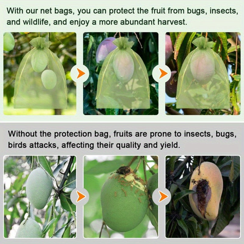 100pcs Fruit and Vegetable Protection Net Bags -