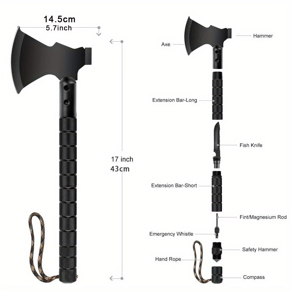 Ultimate Survival Axe Kit, Multitool Folding Axe with Hammer.