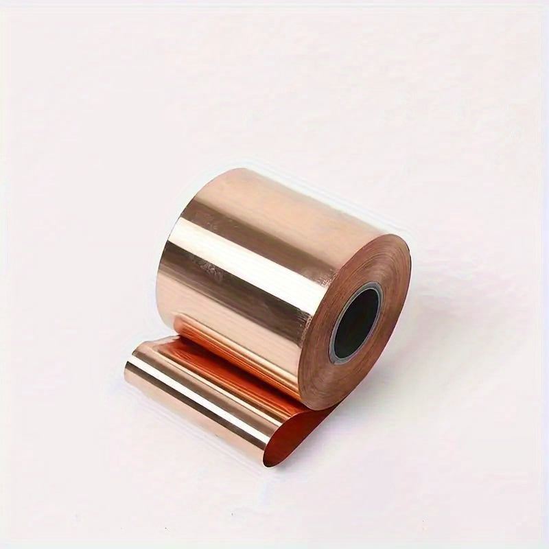 99.9% Pure Copper Metal Sheet for Grounding, Crafts & Industrial Use - 0.1mm Thickness - Conductive Copper Tape