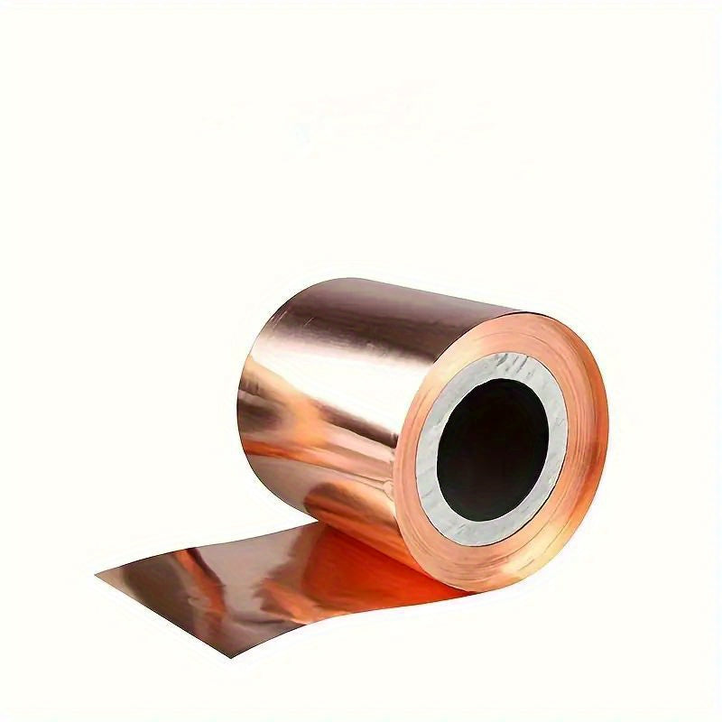 99.9% Pure Copper Metal Sheet for Grounding, Crafts & Industrial Use - 0.1mm Thickness - Conductive Copper Tape