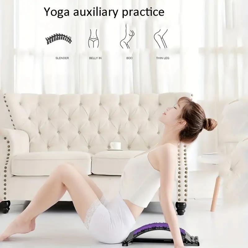 1pc back stretcher, lumbar vertebra relieving back stretcher device, multi-stage back stretching device, back massager to relieve the pain of disc herniation, sciatica and scoliosis.