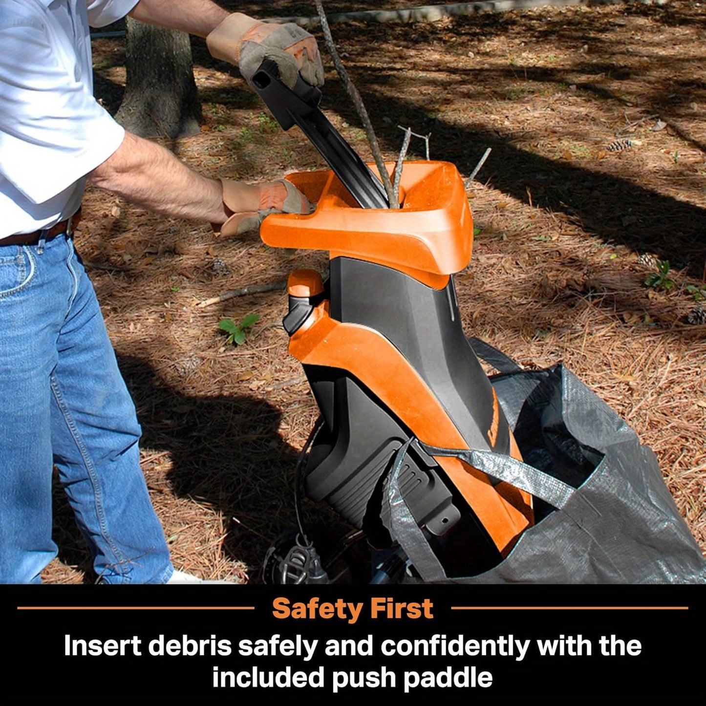 LawnMaster FD1501 Electric Wood Chipper Shredder 15-Amp 1.5-Inch Cutting Diameter Max 10:1 Reduction