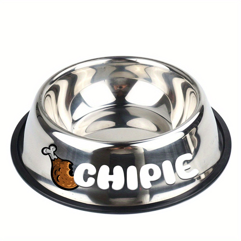 Personalized Anti Slip Stainless Steel Pet Bowl