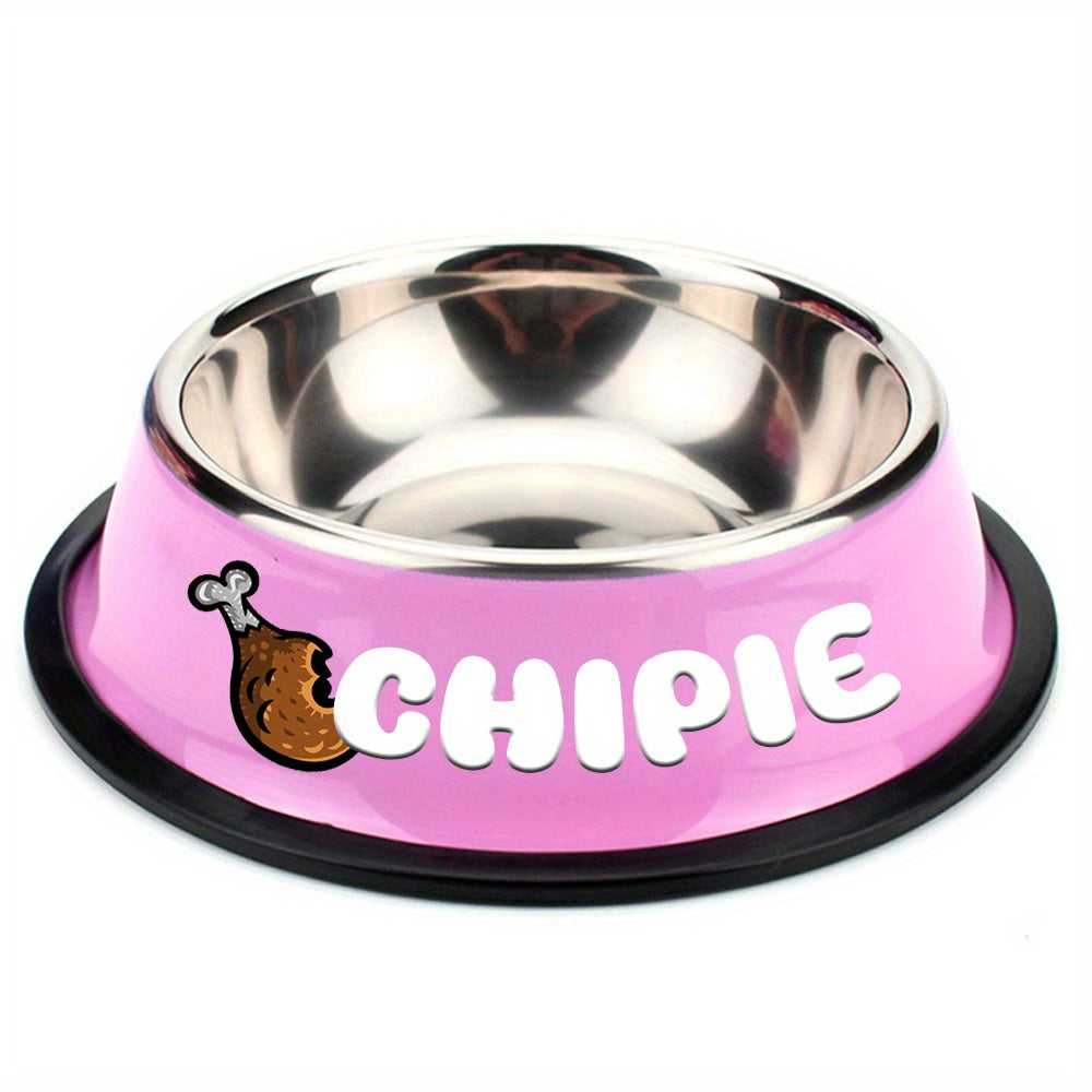Personalized Anti Slip Stainless Steel Pet Bowl