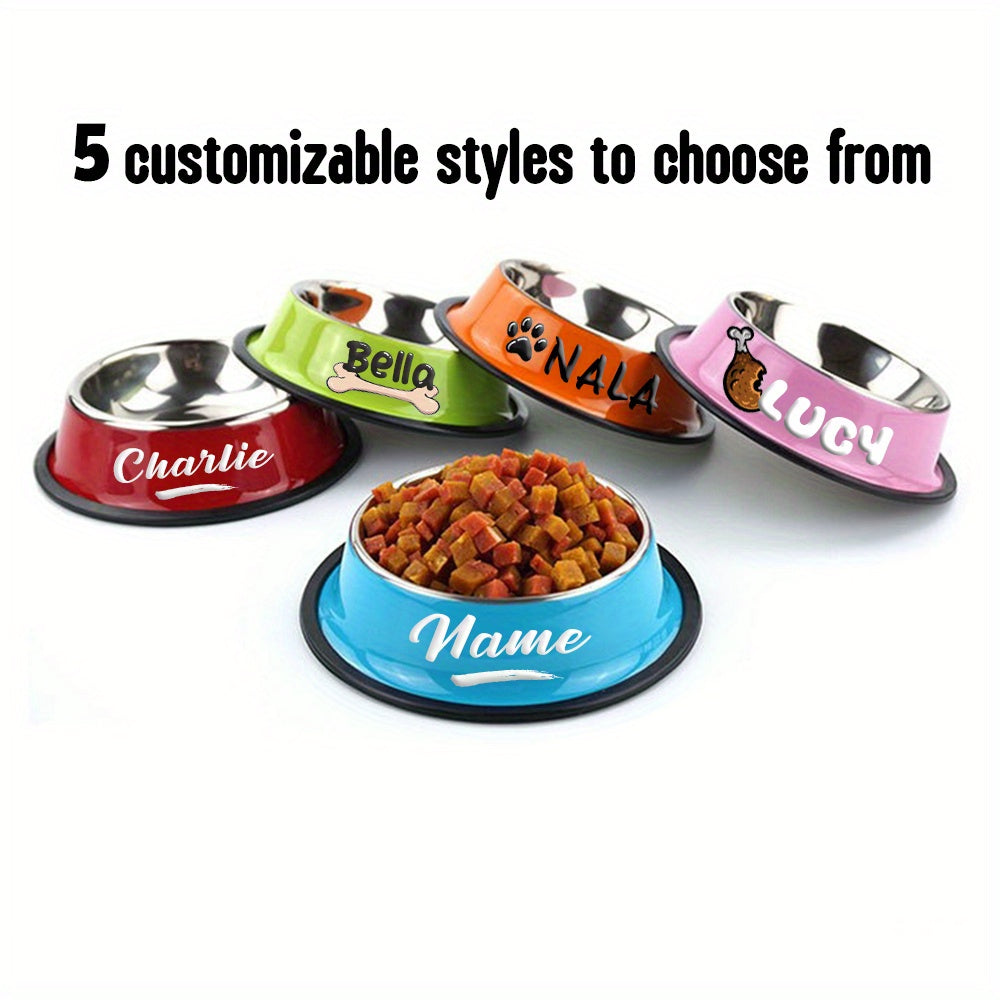 Personalized Anti Slip Stainless Steel Pet Bowl