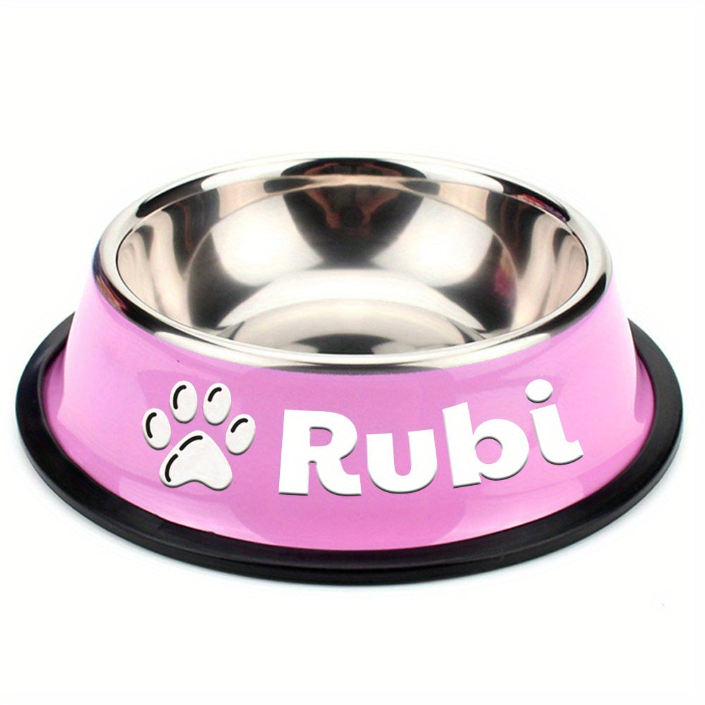 Personalized Anti Slip Stainless Steel Pet Bowl
