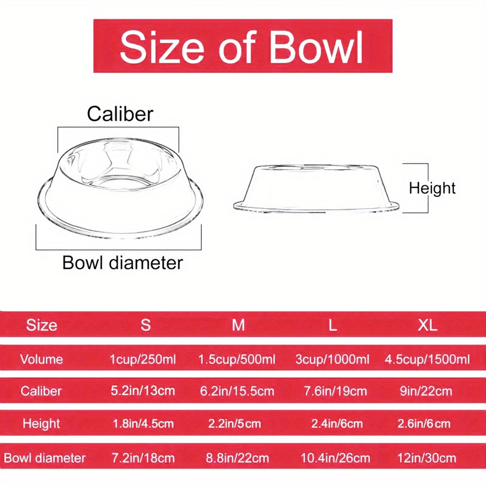 Personalized Anti Slip Stainless Steel Pet Bowl