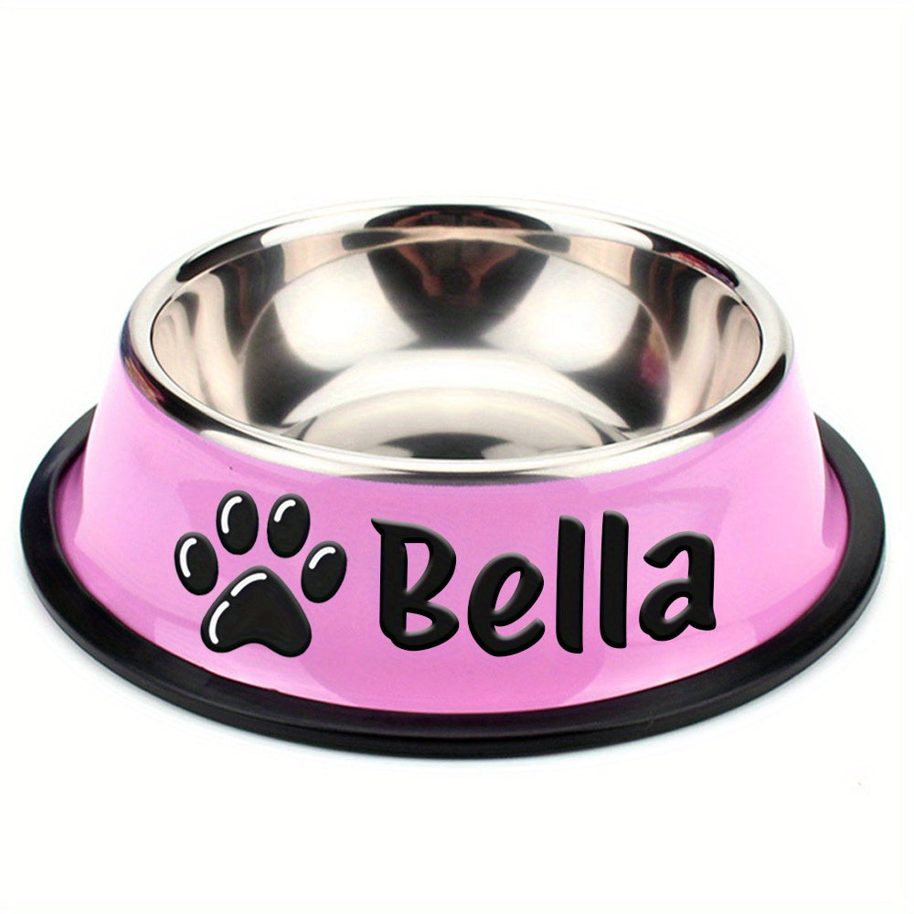Personalized Anti Slip Stainless Steel Pet Bowl