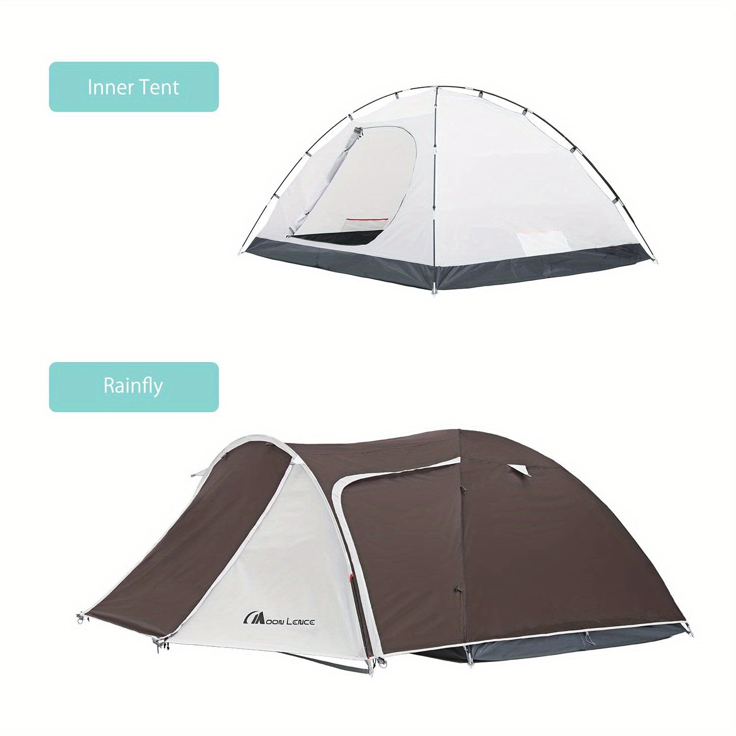 MOON LENCE 4-Person Waterproof Camping Tent