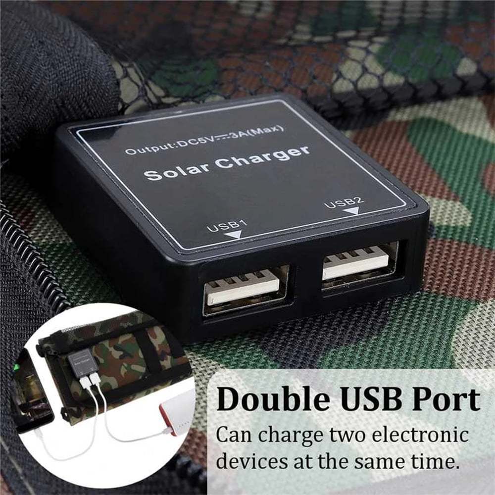 80W USB Solar Panel Folding Power Bank Outdoor Phone Charger