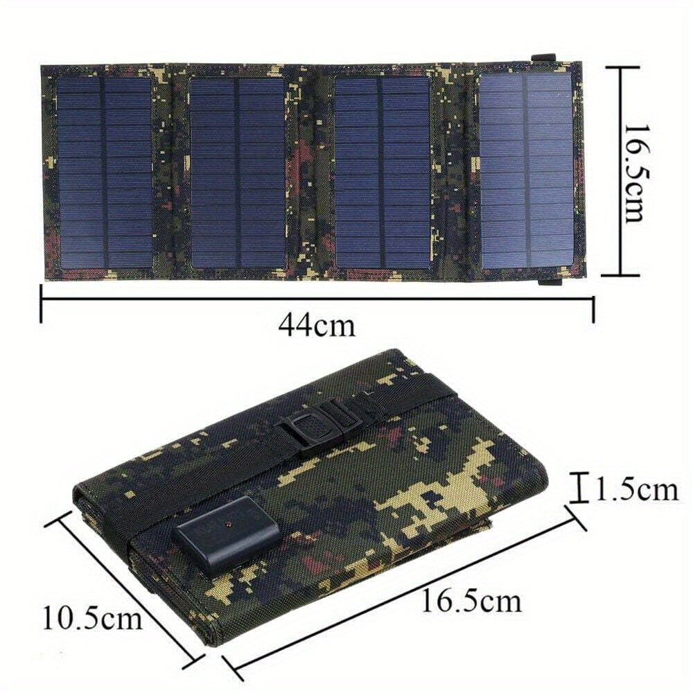 80W USB Solar Panel Folding Power Bank Outdoor Phone Charger