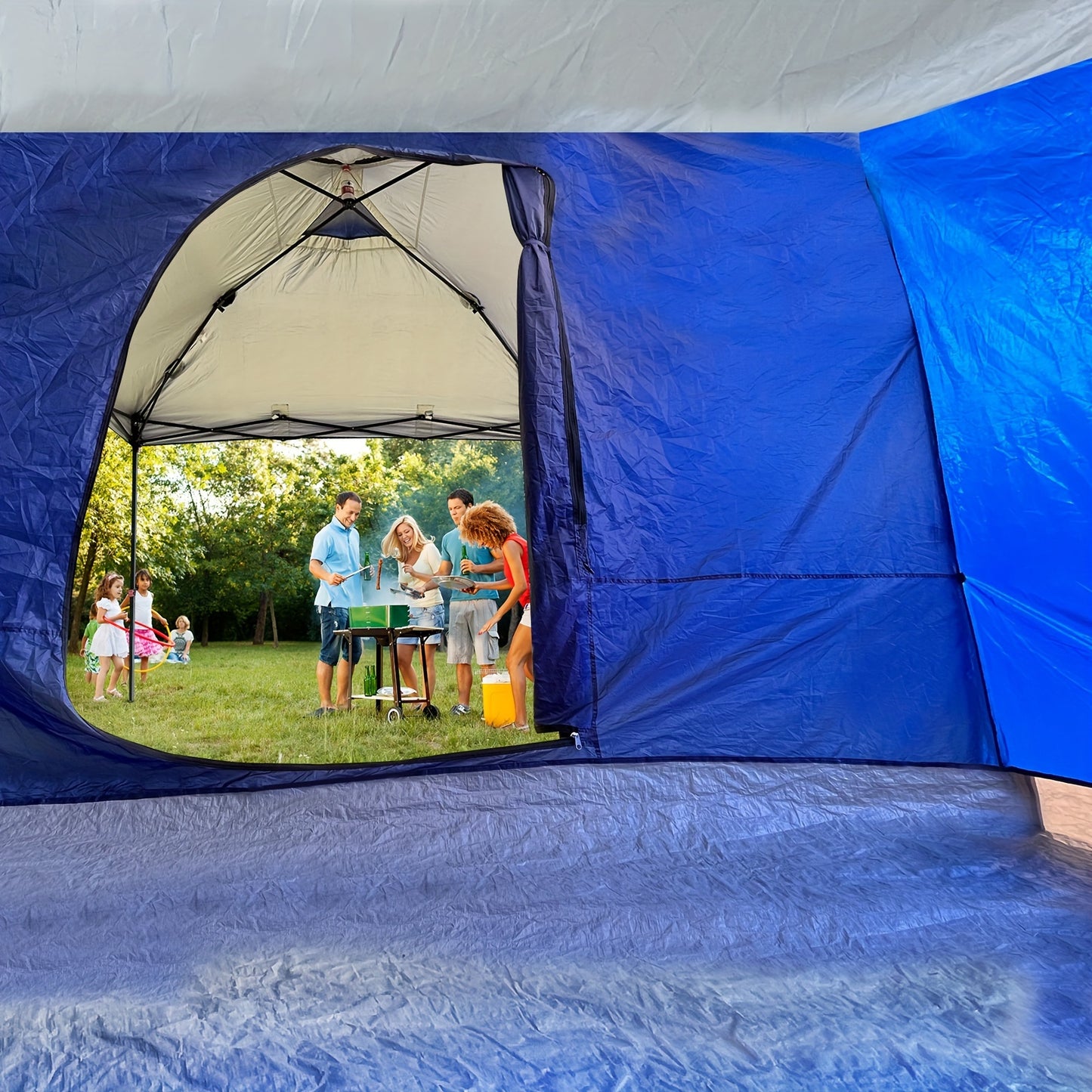 Side Tent, Camping Tent for 10' x 10' Pop Up Canopy, Easy Set Up Gazebo.