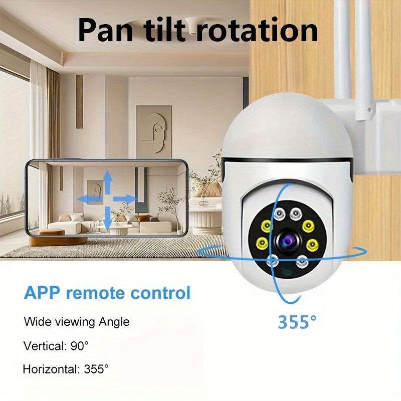 2PCS Compact Wireless IP Security Cameras - 1080P Full HD Video, 2.4G Long Range WiFi Connection, Night Vision, APP Remote Surveillance, 2-Way Voice Intercom, Motion Detection, Real-Time Alerts For Home & Business Surveillanc