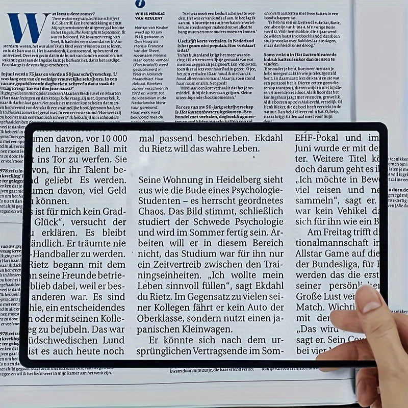 3X Magnifier - Crystal-Clear Portable Transparent Card-Style Magnifying Glass with Compact Design