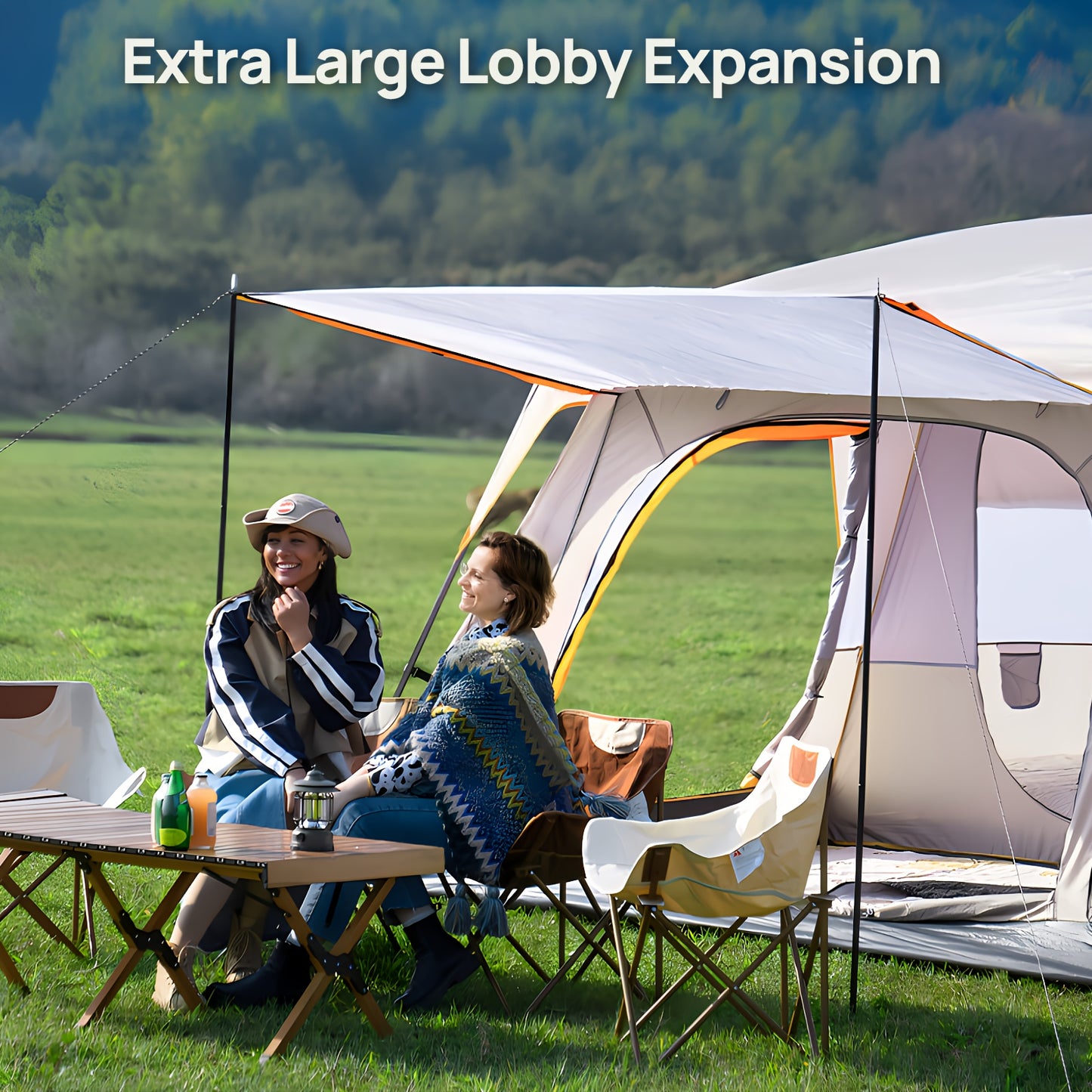 4-6 People Waterproof Quick Open Tent, Anti-mosquito Sunscreen.