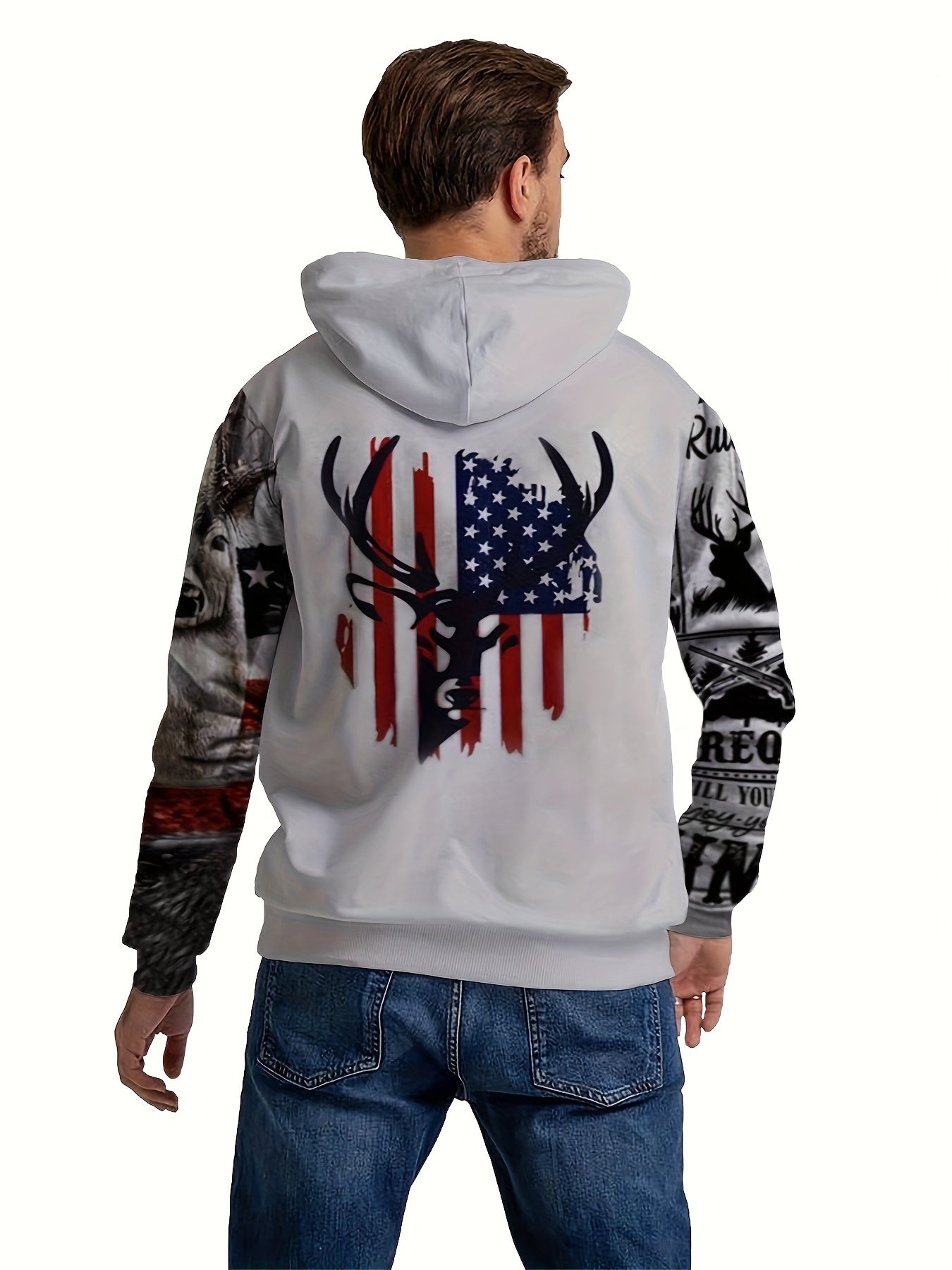 Men's Fashion Plus Size Fleece Hoodie Coat