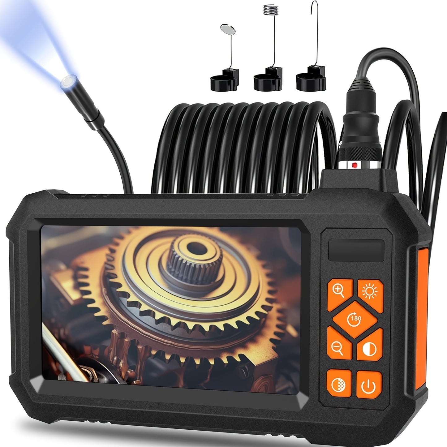 Borescope Camera With Light, Waterproof. With Light, 1080P HD Inspection Camera