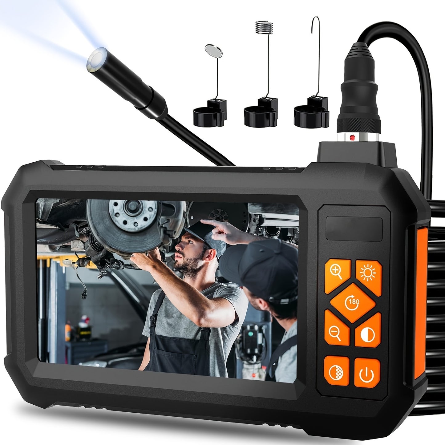 Borescope Camera With Light, Waterproof. With Light, 1080P HD Inspection Camera
