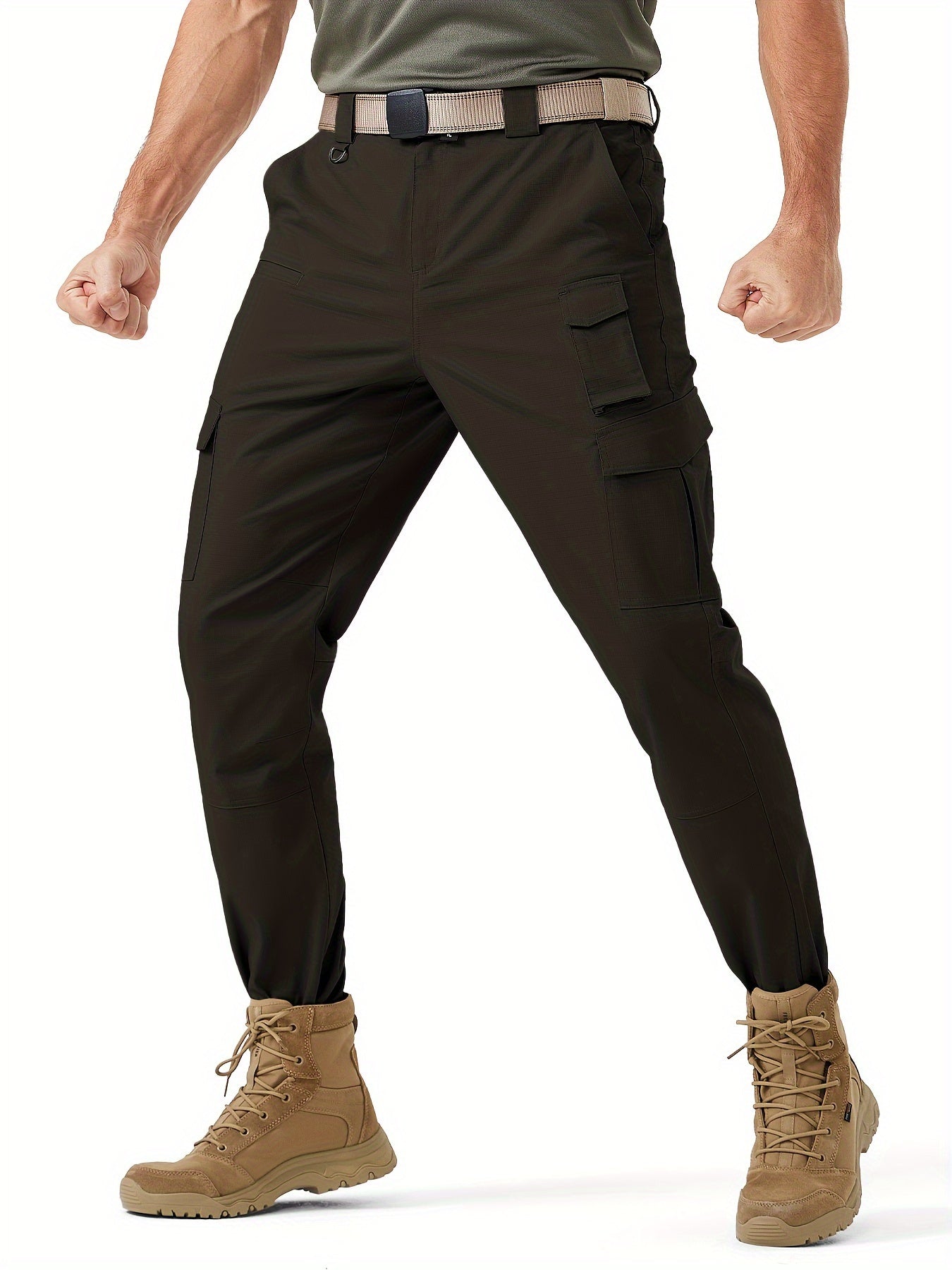 Plus Size Men's Tactical Hiking Pants - Ultra-Durable Water Resistant Ripstop Cargo Pants with 8 Pockets, Lightweight Quick Dry Technology, and Breathable Fabric Ideal for Big and Tall Men