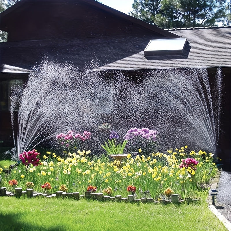 Automatic Multi-Head Garden Sprinkler - Efficient Watering System With 360-Degree Coverage, Adjustable Spray Durable Construction,