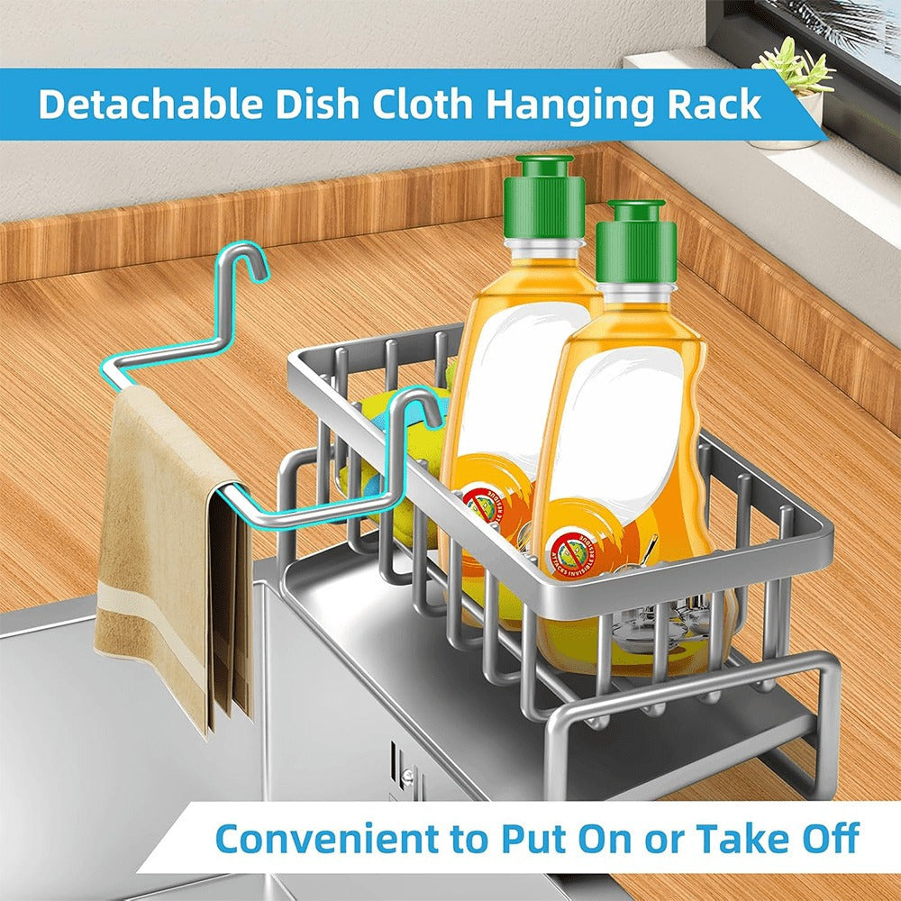 Multifunctional Kitchen Shelf, Rag Drainer Rack Household Drainage Basket,