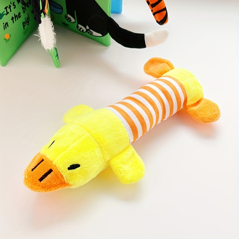 Adorable Pet Squeaky Plush Toy - Durable Chew Toy For Dental Health Soft