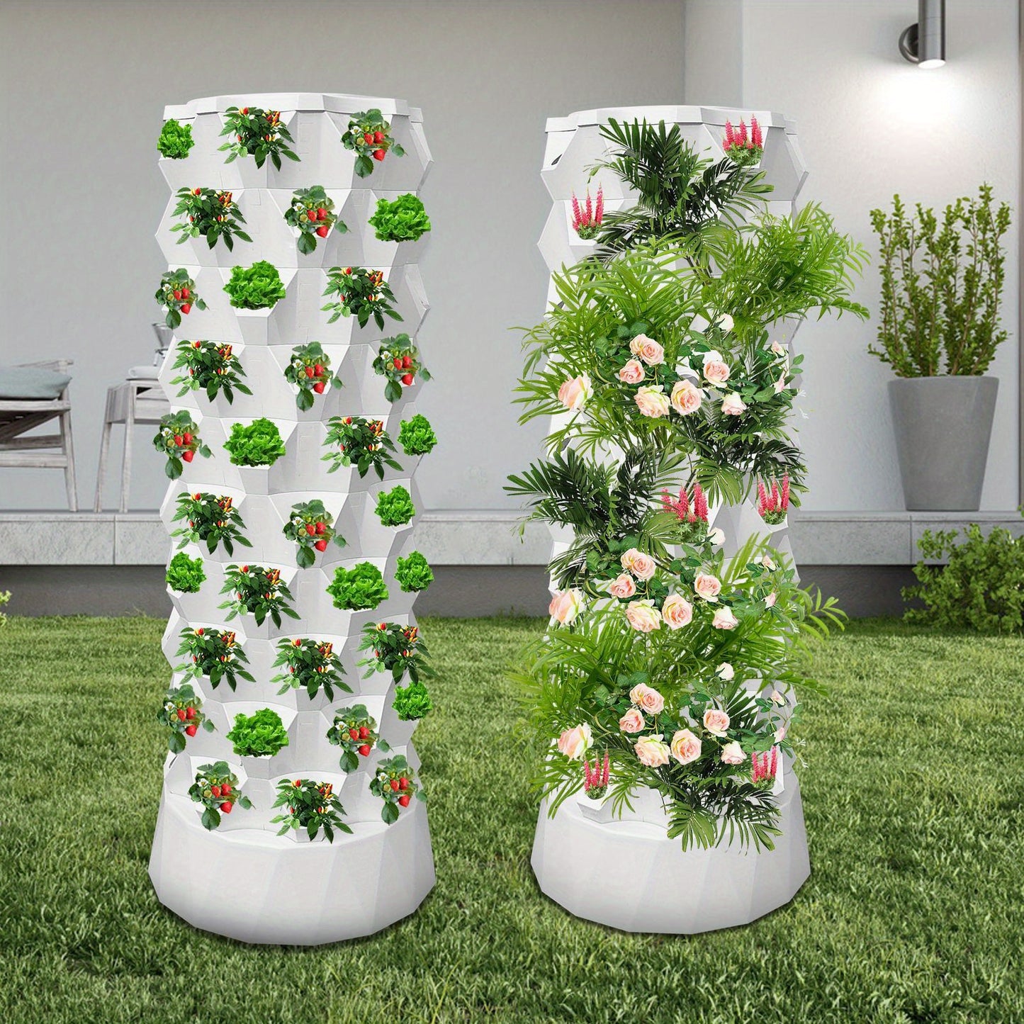 Hydroponic Tower Starter Kit - 80 Slots Vertical Hydroponic Planter - With Water Pump Planter Tower