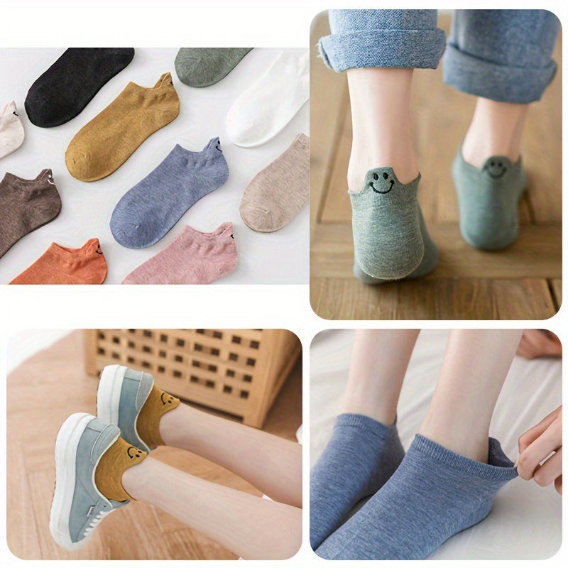 10 Pairs Soft & Breathable Ankle Socks Low Cut Design,One Size for most Women