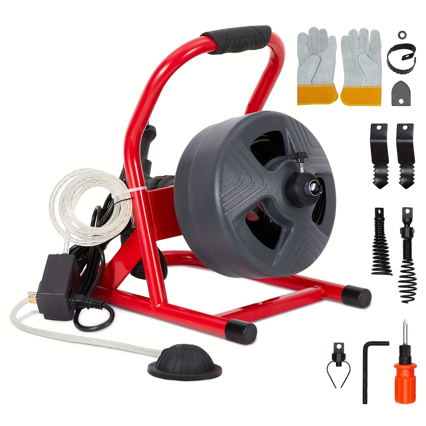 Gutter Cleaning Machine, Self-propelled Electric Drainage Auger For 1 To 4 Inch Pipes