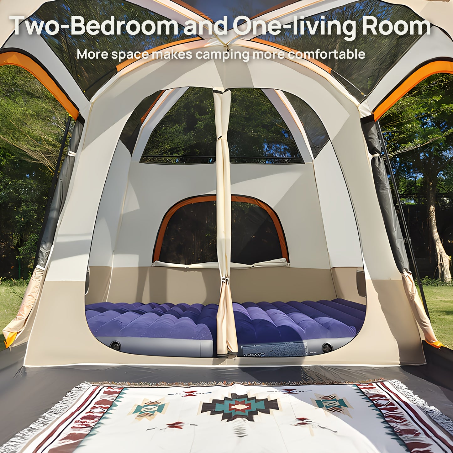 4-6 People Waterproof Quick Open Tent, Anti-mosquito Sunscreen.