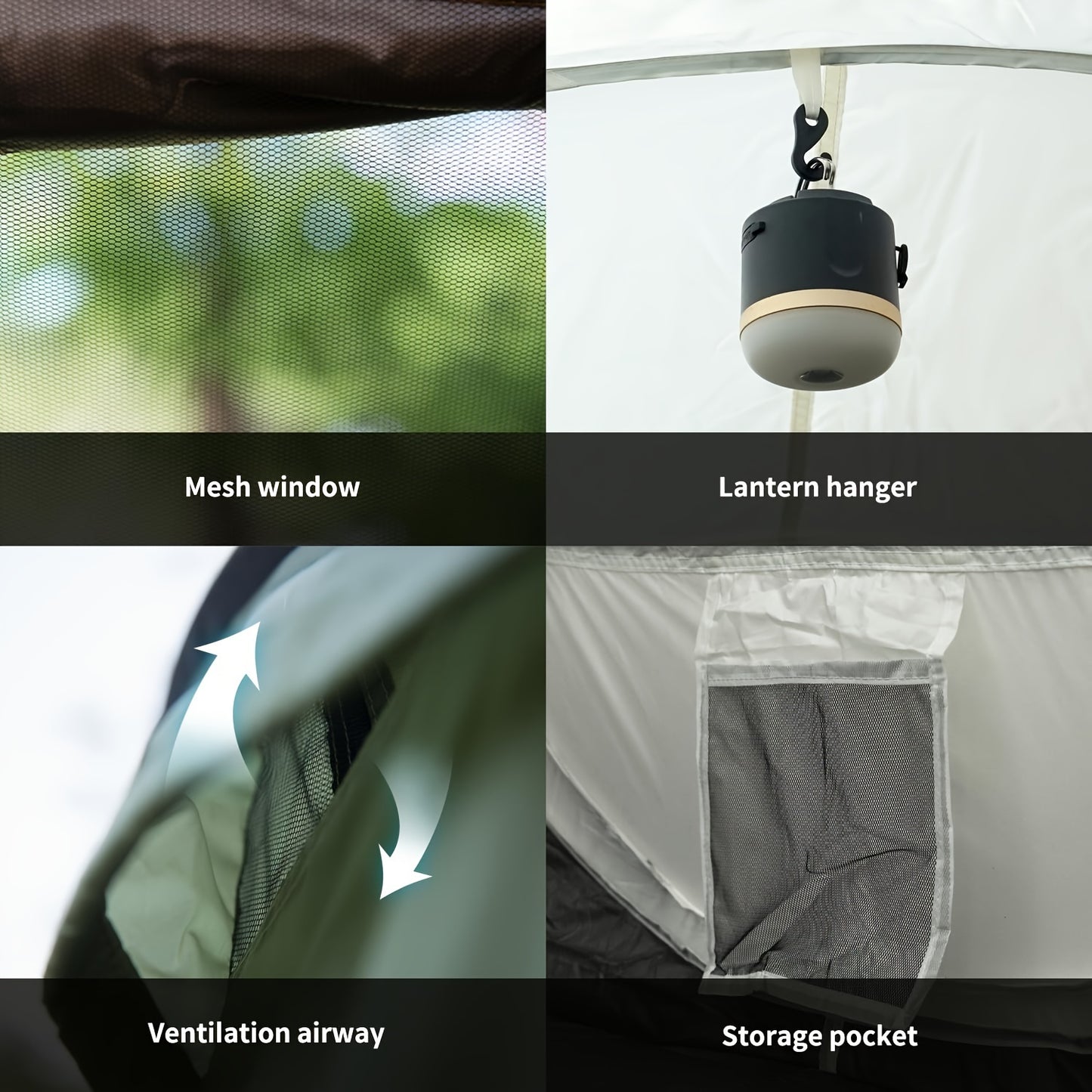 4 Person Tent for Camping, Waterproof Easy Set Up with 2 Doors.