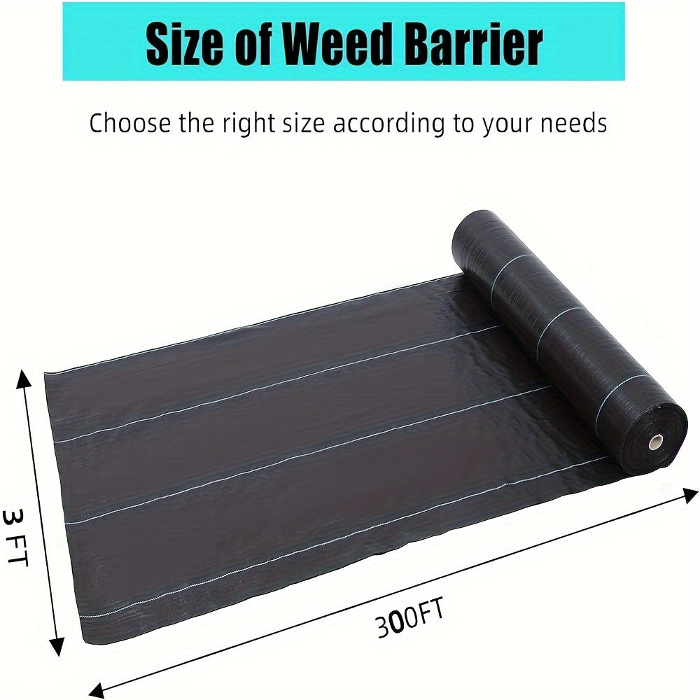 3ft x 300ft Premium Weed Barrier Landscape Fabric, Towallmark 3.24 oz Heavy Duty, Weed Control Fabric, High Permeability, Good for Flower Bed, Driveway Fabric and Ground Cover