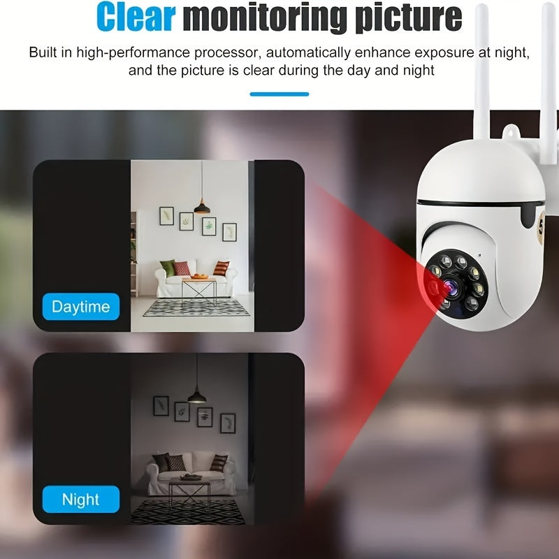 2PCS Compact Wireless IP Security Cameras - 1080P Full HD Video, 2.4G Long Range WiFi Connection, Night Vision, APP Remote Surveillance, 2-Way Voice Intercom, Motion Detection, Real-Time Alerts For Home & Business Surveillanc