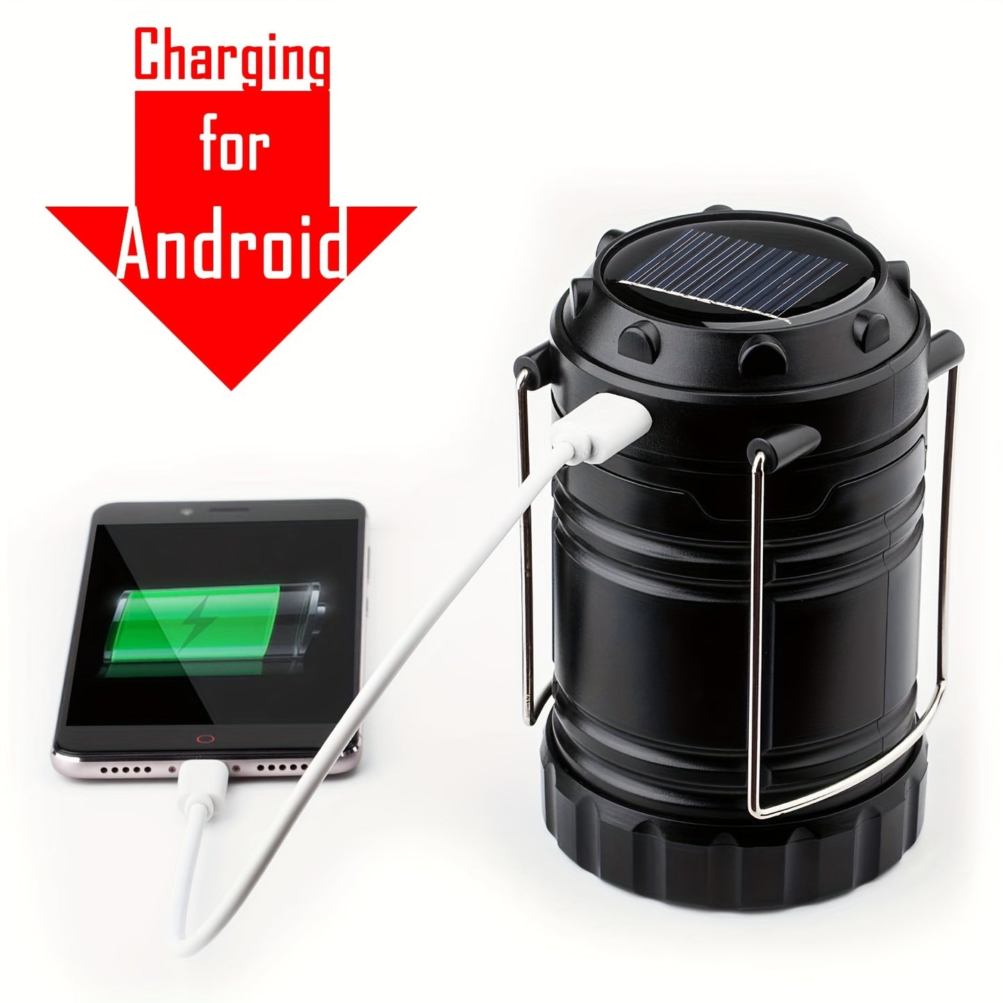 4 Pack Solar Camping Lantern, USB Rechargeable
