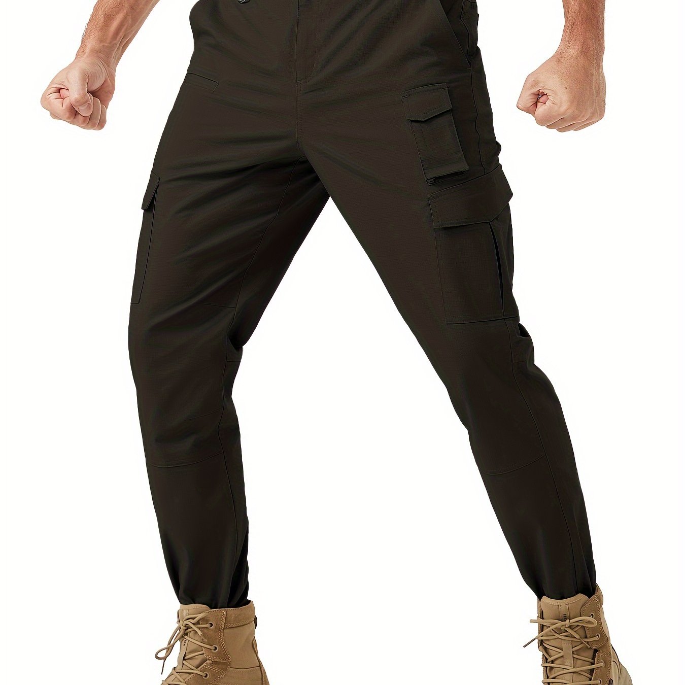 Plus Size Men's Tactical Hiking Pants - Ultra-Durable Water Resistant Ripstop Cargo Pants with 8 Pockets, Lightweight Quick Dry Technology, and Breathable Fabric Ideal for Big and Tall Men