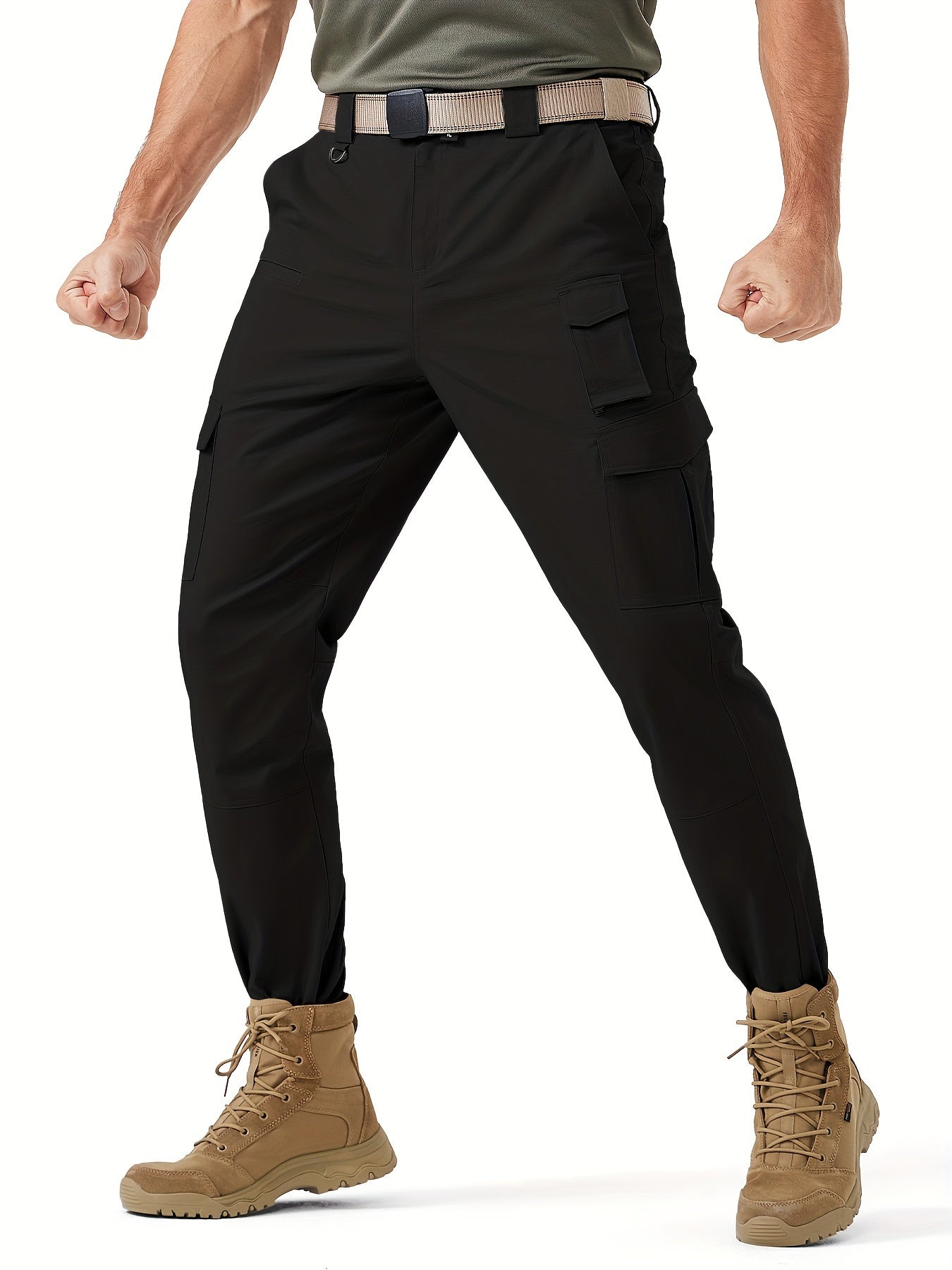 Plus Size Men's Tactical Hiking Pants - Ultra-Durable Water Resistant Ripstop Cargo Pants with 8 Pockets, Lightweight Quick Dry Technology, and Breathable Fabric Ideal for Big and Tall Men