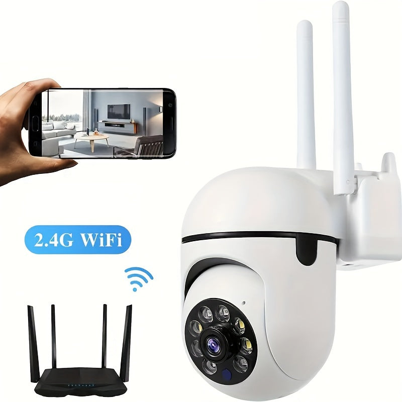 2PCS Compact Wireless IP Security Cameras - 1080P Full HD Video, 2.4G Long Range WiFi Connection, Night Vision, APP Remote Surveillance, 2-Way Voice Intercom, Motion Detection, Real-Time Alerts For Home & Business Surveillanc