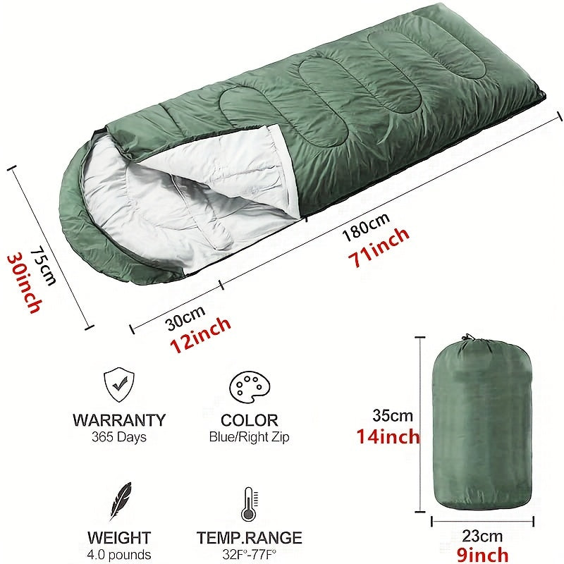 Ultra-Comfortable Sleeping Bag for Adults - Lightweight, Durable, Water-Resistant