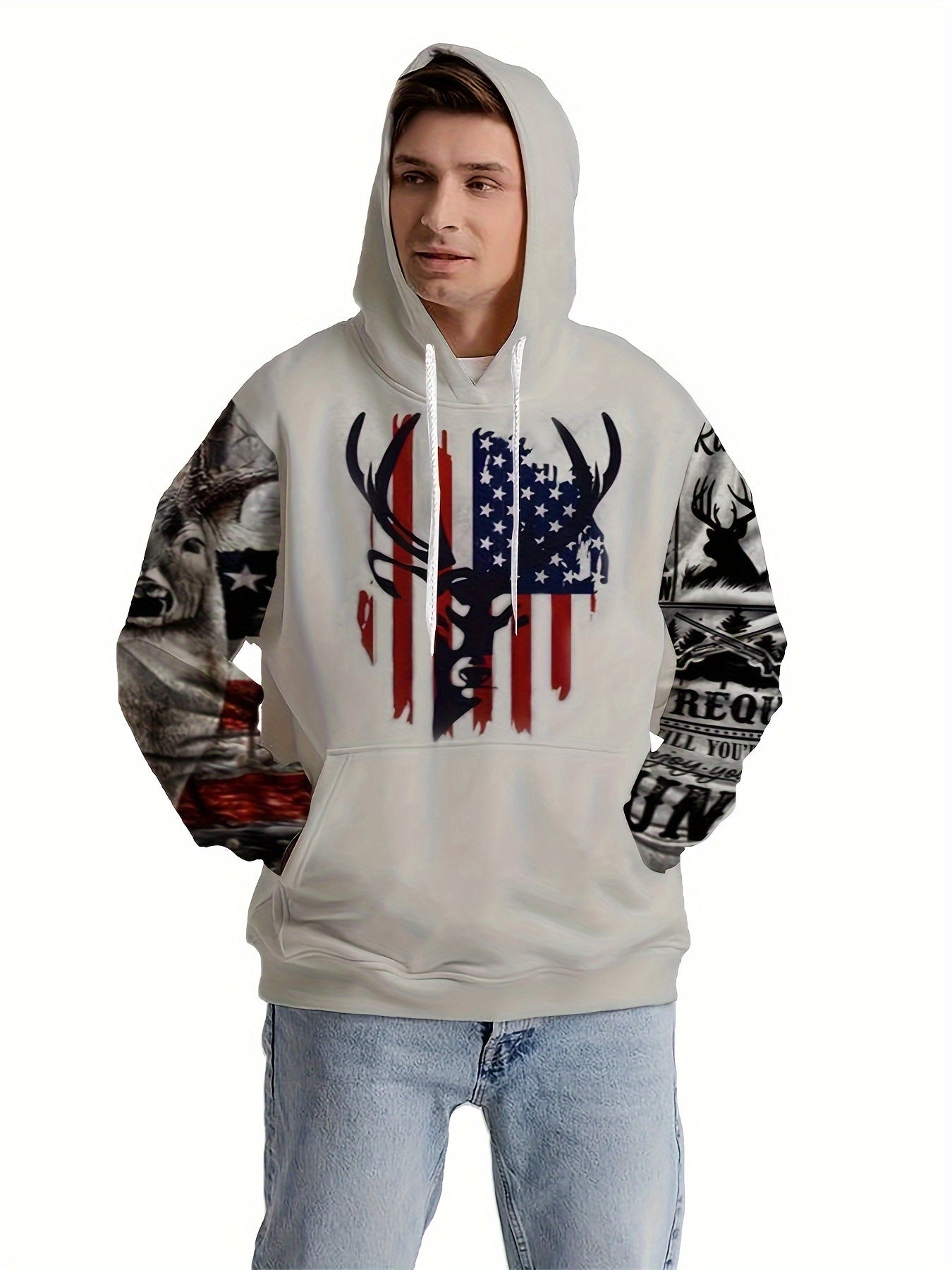 Men's Fashion Plus Size Fleece Hoodie Coat