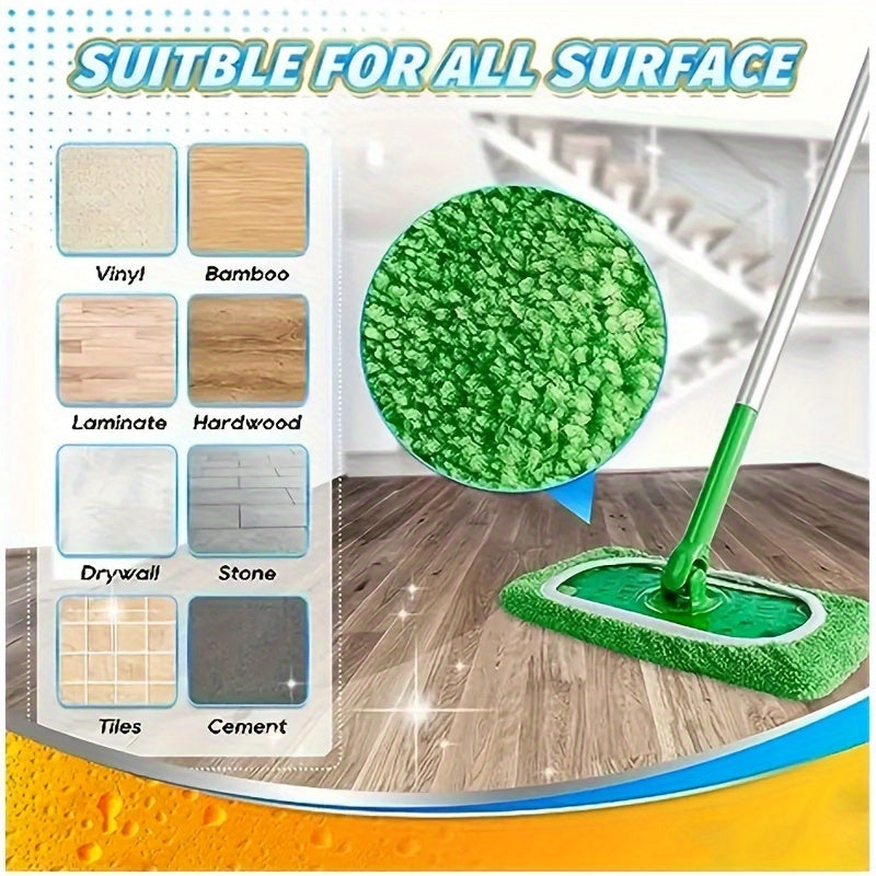 6pcs Set of Washable and Reusable Mop Pads, Highly Absorbent Suitable for Dry and Wet Floors, Easy to Clean,