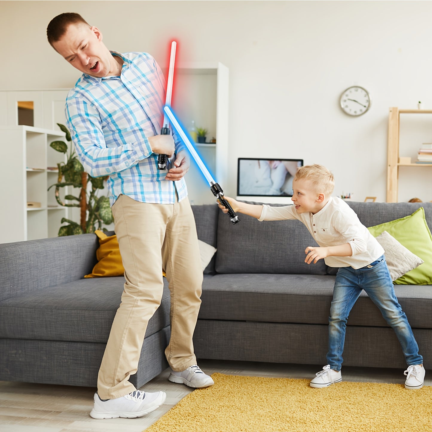 Set of Two-Color Design Children's Toy Lightsabers -