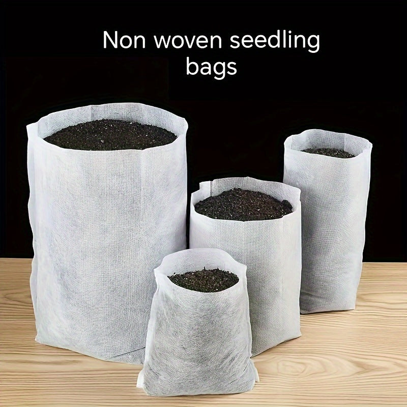 100 PCS Non-Woven Fabric Seedling Bags - Perfect for Indoor and Outdoor Planting
