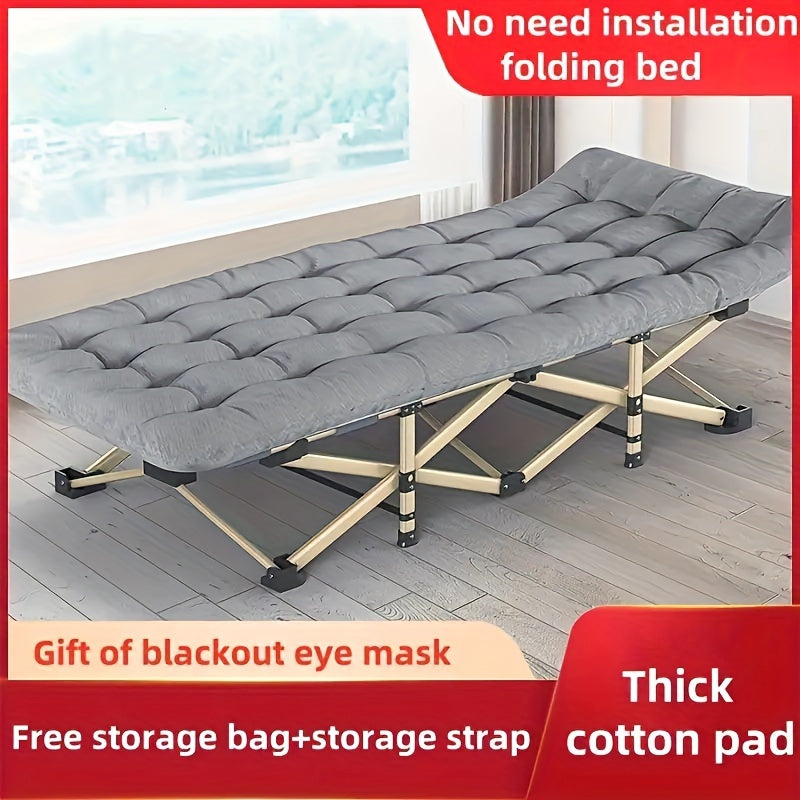 1pc 75in Extra-Large Double-Sided Mattress Foldable Portable Heavy-Duty Outdoor Bed,