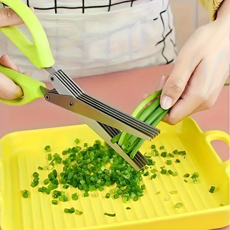 5-Layered ProCut Stainless Steel Kitchen Shears - Ultra-Sharp, Versatile Onion & Herb Shredder