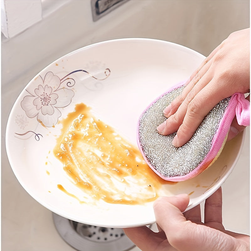 15pcs, Cleaning Sponge, Scouring Pad, Cleaning Cloth For Sink Or Kitchen Stove, Antibacterial And Washable Cleaning Brush,