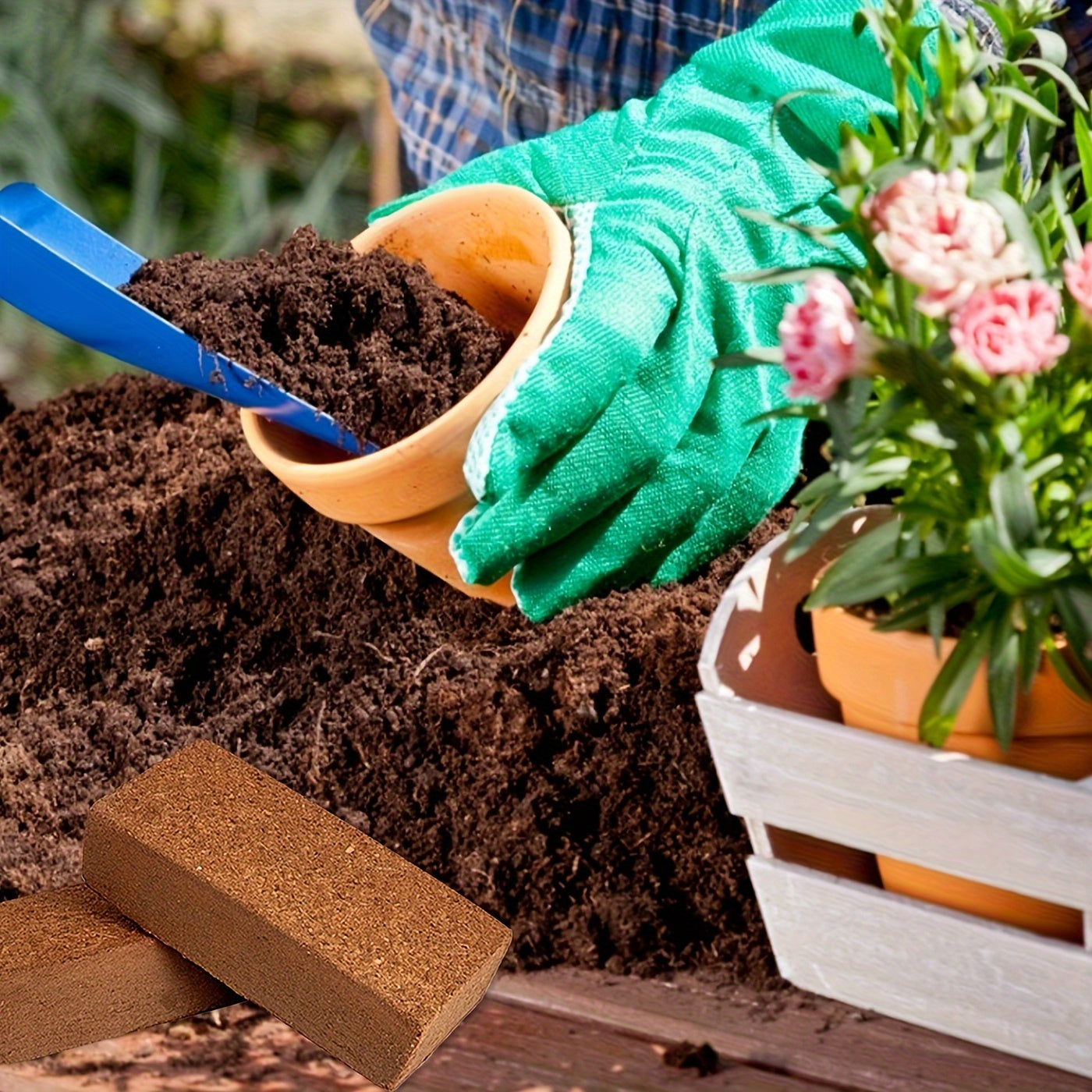 4pcs Coco Coir Fiber Brick